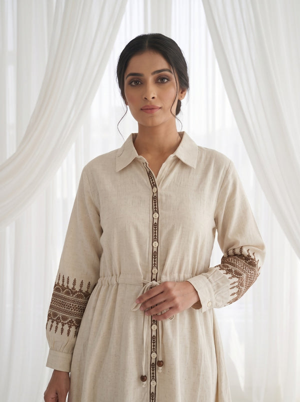Off-White Thread Work Dress