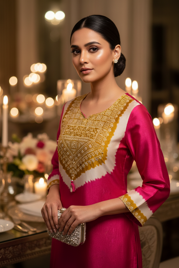 Rani Pink Kurti Coord Set