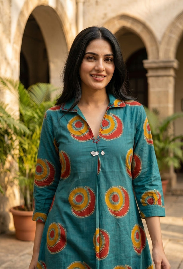 Woman wearing Cotton Coord Set | Kunvarani
