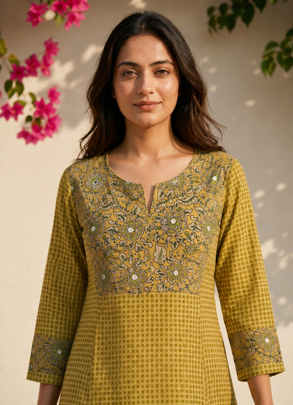 Woman wearing Kurta Set | Kunvarani