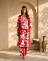 Red Cotton Co-Ord Set