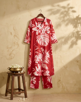 Red Cotton Co-Ord Set