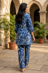 Woman wearing Blue Coord Set | Kunvarani
