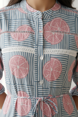 Woman wearing Stripe Design Top | Kunvarani