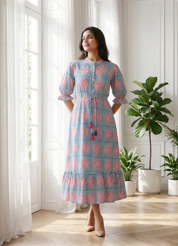Woman wearing Stripe Design Top | Kunvarani