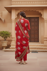 Red Kurta Set with Dupatta