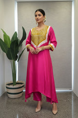 Rani Pink Kurti Coord Set