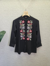 Black Embroidered Shirt