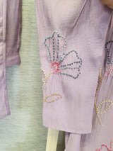Lavender Kurta Set with Sheer Dupatta