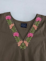 Brown Kurti Set Flo