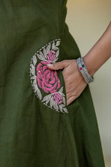 Green Embroidered Kurta Set with Dupatta