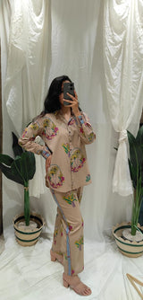 Collar Neck Coord Set - drape and fit detail | Kunvarani