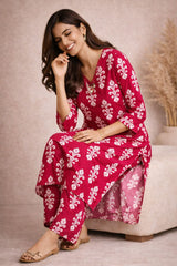 Daily wear Pink Color Kurti Set - office wear | Kunvarani