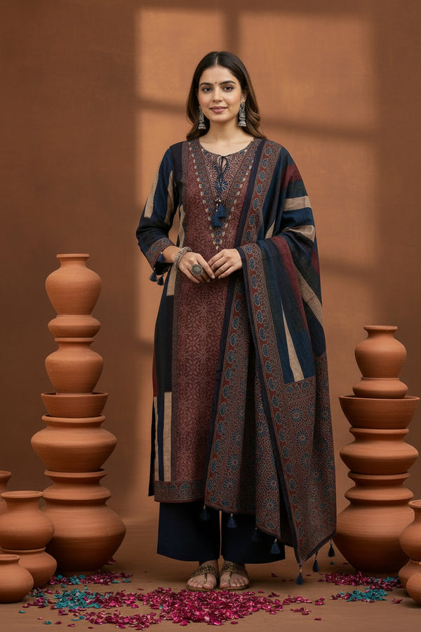 Muslin fabric detail - Soft Muslin kurti with Dupatta Set | Kunvarani