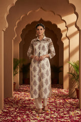 Cotton fabric detail - Mull Cotton kurti Set Casual Wear | Kunvarani